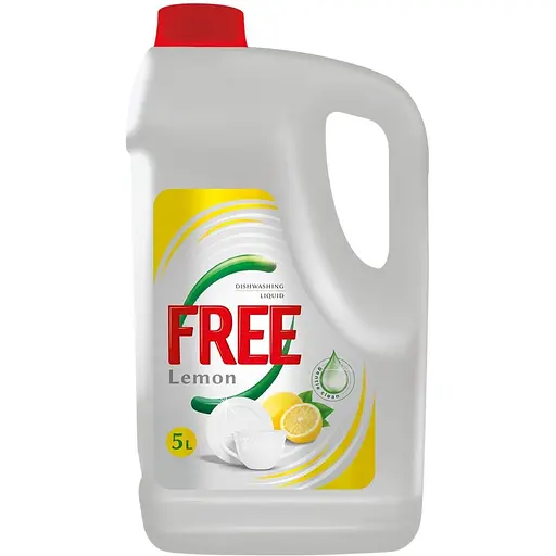 Гель для мытья посуды Free лимон 5л