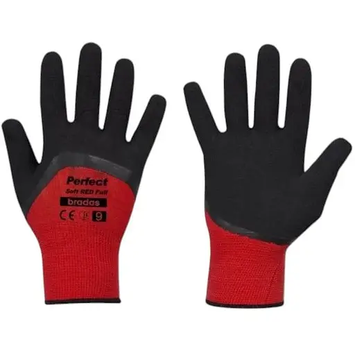 Рукавички захисні Bradas PERFECT SOFT RED FULL латекс розмір 10 RWPSRDF10 - фото 1