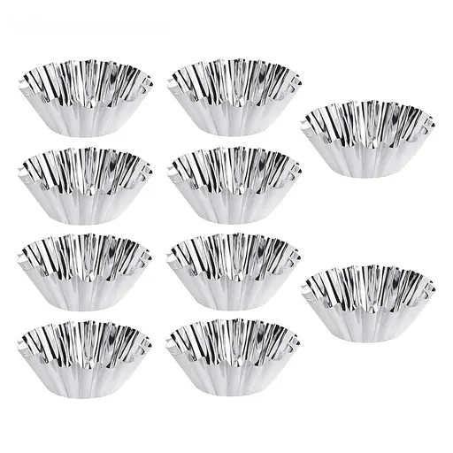 Формочки для выпечки корзинок кексов и тарталеток Ø верх 8.5, низ 5.5, высота 3 см (набор из 10 штук), Master Class 84025 - фото 3