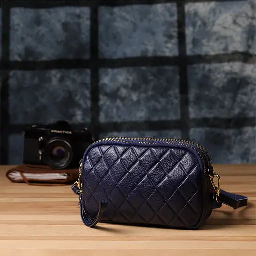 Кожаная сумка Vintage на три отделения для женщин 19х12х6.5 см sum0027598 - фото 9