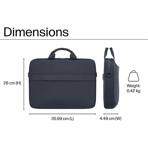 Сумка для ноутбука HP HP, Everyday, 14", полиестер, темно-сирий (A08JSAA) - фото 10