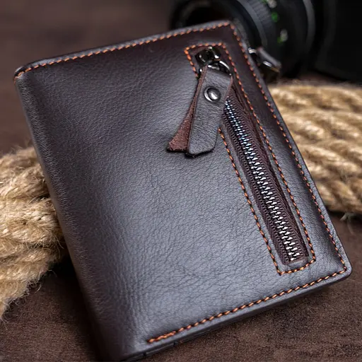 Мужской кожаный кошелек Vintage 9х11.5х1.5 см acs0015335 - фото 1