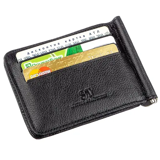 Мужской кожаный кошелек ST Leather 11х8.5 см acs0015768 - фото 6
