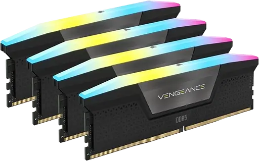 Оперативна пам'ять Corsair 96GB (4x24GB) DDR5 6000MHz Vengeance RGB Black (CMH96GX5M4B6000C30)