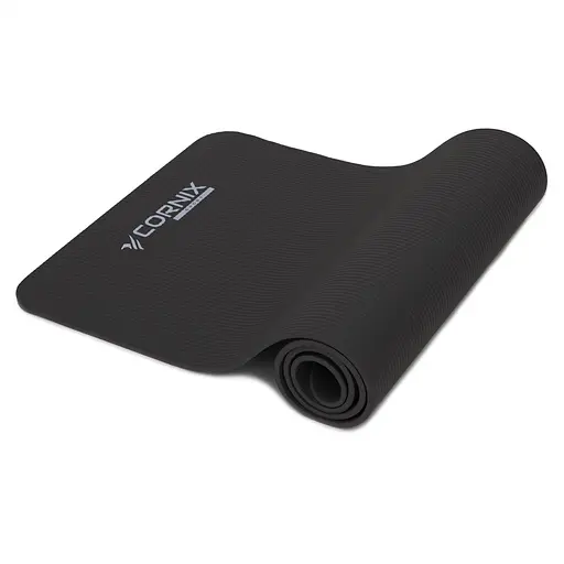 Коврик спортивный Cornix NBR 183 x 61 x 1 cм для йоги и фитнеса XR-0013 Black - фото 2