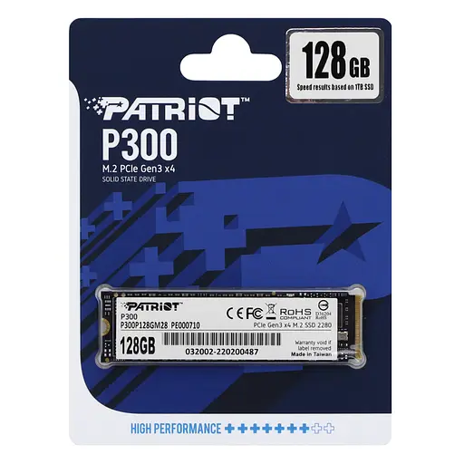 SSD накопитель M.2 Patriot P300 128GB NVMe 2280 PCIe 3.0 3D TLC - фото 2