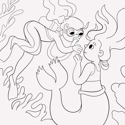 Нові водяні розмальовки. Русалоньки - фото 4