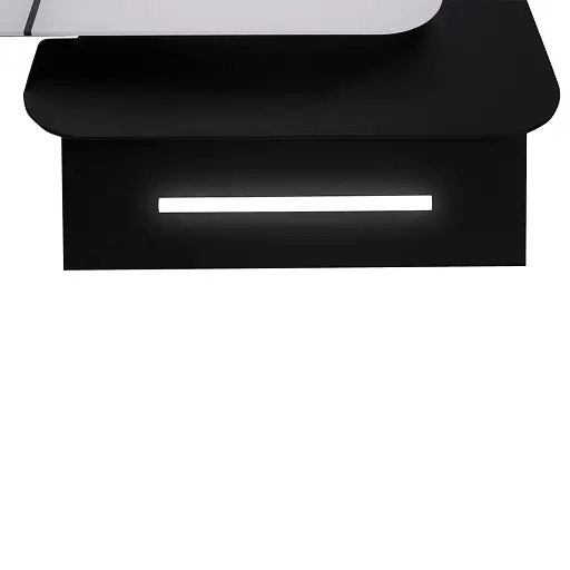 Вытяжка декоративная наклонная Perfelli DNS 6753 B 1100 WH/BL LED Strip - фото 5