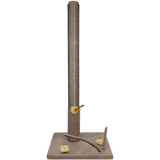 Дряпка Lucky Pet Велетень сизаль сірий тканина коричнева 36х36х85 см