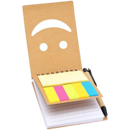 Блокнот А6 с набором стикеров и ручкой на спирале Bambi JX005, 64 листов - фото 2