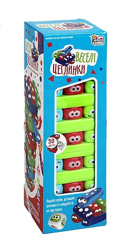 Настольная игра "Весёлые кирпичики" UKB-B 0038 4FUN Game Club, 30 деталей, в коробке (6904660046337) - фото 1