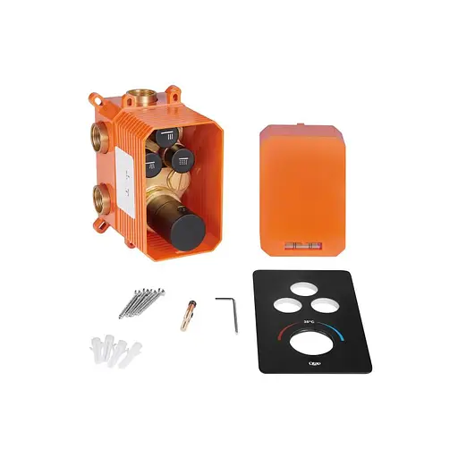 Смеситель термостатический для душа Qtap Votice 6443T105NKB скрытого монтажа - фото 4