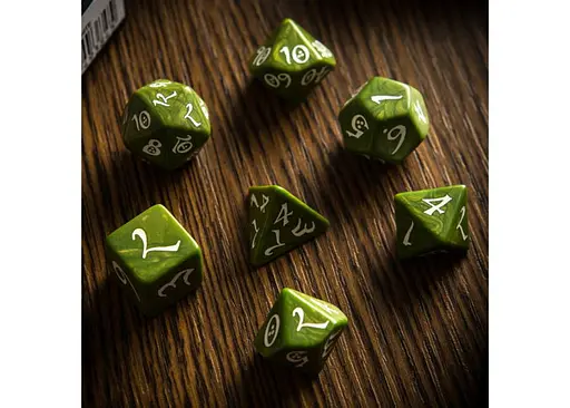 Набір кубиків Classic RPG Olive & white Dice Set , 7 шт. (SCLE10) - фото 3