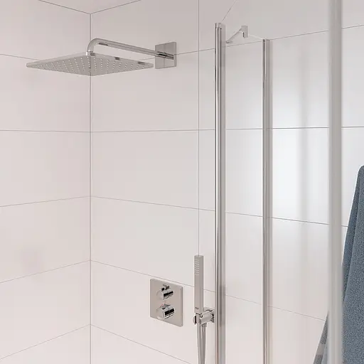 Душова система прихованого монтажу термостатична Grohe QuickFix Precision Grohtherm Cube 34881000, Хром - фото 7