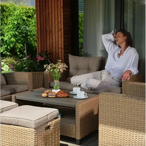 Набір садових меблів Di Volio Firenze бежевий/світло-сірий - фото 10