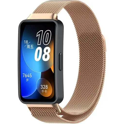 Ремінець DK для Huawei Band 8 / 9 Metal Milanese Loop Magnetic (015813) (rose gold) - фото 2