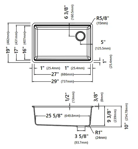 Кухонная мойка Kraus Bellucci KGUW2-30MBL, Черный - фото 4