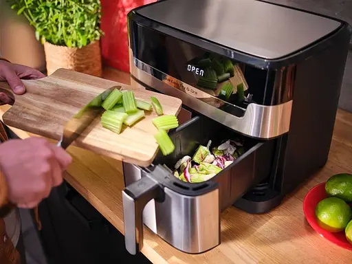 Мультипіч Tefal Dual EasyFry&Grill AirFryer сіро-чорний 2700 Вт (EY905D10) - фото 10