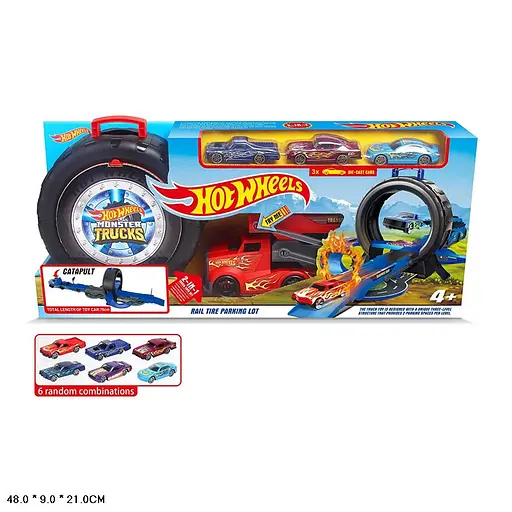 Трек, 6 машинок в наборе, 48x9x21 см