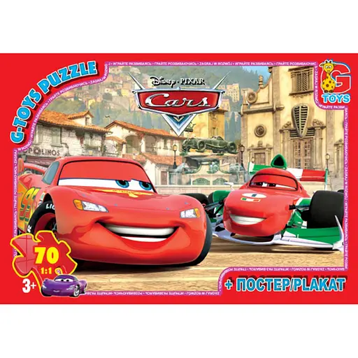 Пазлы G-Toys Тачки, 70 элементов, Z10212