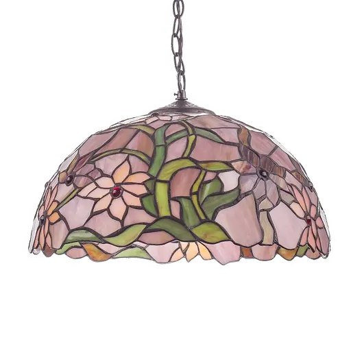 Люстра Brille Тиффани подвесная для кухни E27 60W BR (BL-608S/1) - фото 2