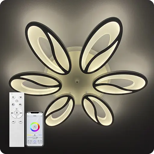 Люстра світлодіодна 517 Light 3color з пультом 180Вт Білий (01354) - фото 1