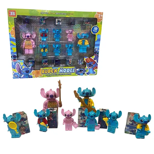 Набор игровых фигурок Block Model Стич и Ангел 8 шт. с аксессуарами (23-154) - фото 3
