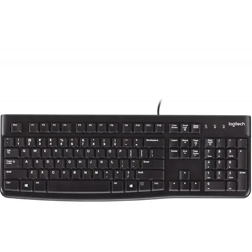 Клавиатура Logitech K120, UA, USB, OEM, черная