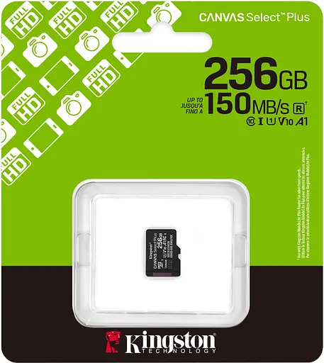Memory card microSDXC 256GB Kingston Canvas Select Plus Gen3 C10 A1, Retail - фото 3
