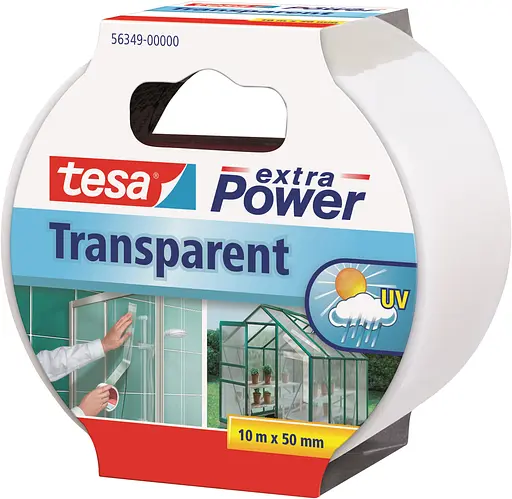 Стрічка ремонтна Tesa прозора водонепроникна РЕ extraPower 10 м х 50 мм