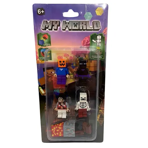 Коллекционный набор игровых фигурок "Minecraft" из 4 персонажей - фото 3