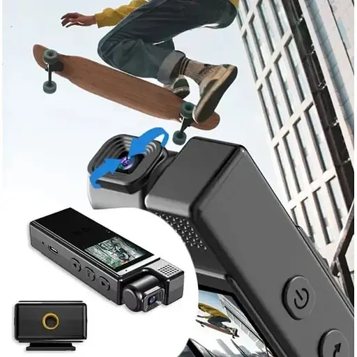 Видеокамера Dometic нагрудная Wi-Fi аккумуляторная боди камера с дисплеем 1.3 дюйма регистратор с фиксацией клипсой UKC L9 - фото 2