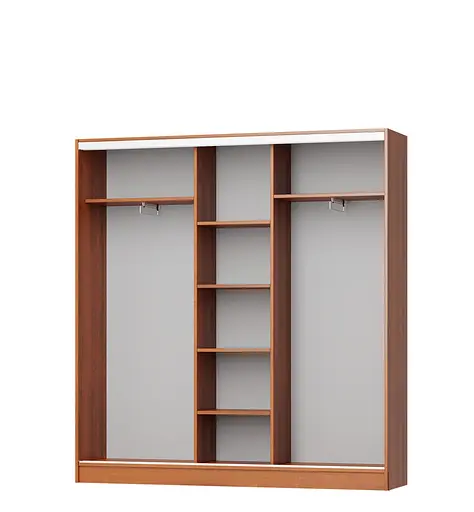 Шафа-купе тридверна MebelStar Стандарт AL 2ДСП/Дзеркало 220x45x210 см Аляска сірий (MBS-2954) - фото 2