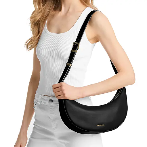 Жіноча сумка MICHAEL KORS Avra Medium Leather Crossbody Bag (BLACK) - фото 3