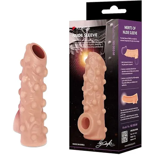 Насадка на член Kokos Nude Sleeve NS 003 M - фото 3