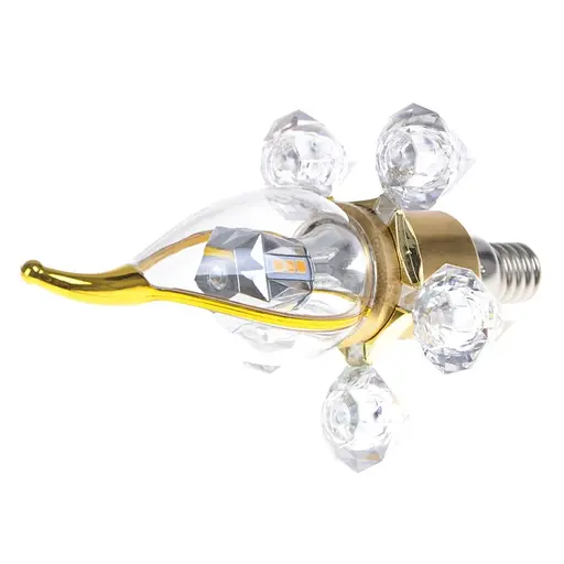 Лампа Brille світлодіодна LED E14, 5W 20 pcs WW CL37-A SMD2835 gold 220 В - фото 5