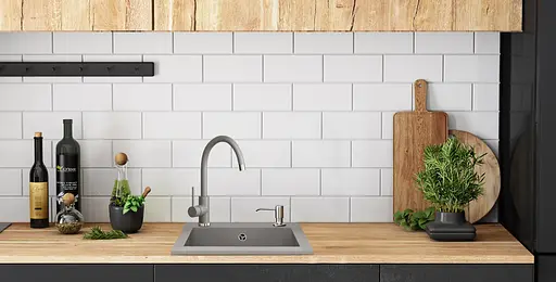 Кухонна мийка гранітна Rea West grey ZLE-00122, Сірий - фото 4