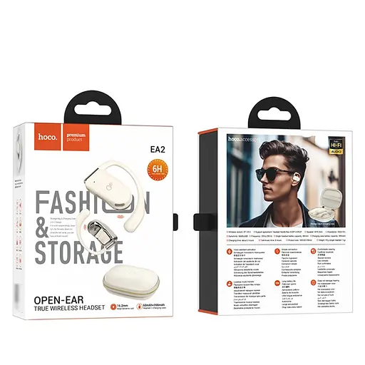 Навушники бездротові Hoco TWS EA2 відкриті білий - фото 6