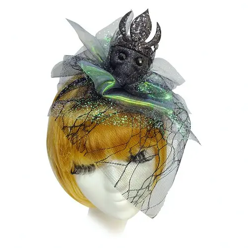 Обруч Череп з коронкою з вуаллю - фото 1