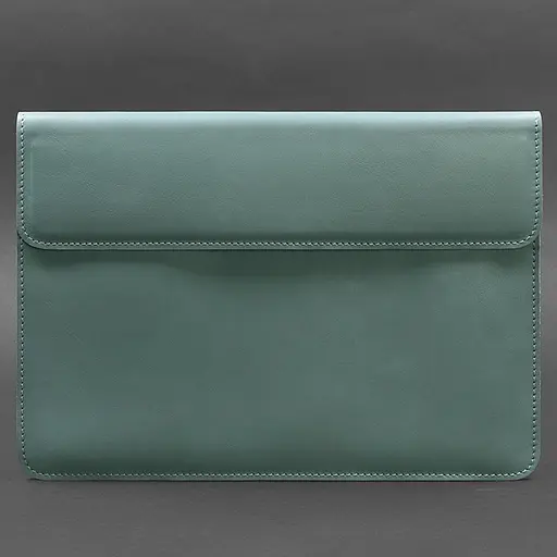 Кожаный чехол-конверт BlankNote на магнитах для ноутбука Универсальный Бирюзовый - фото 4