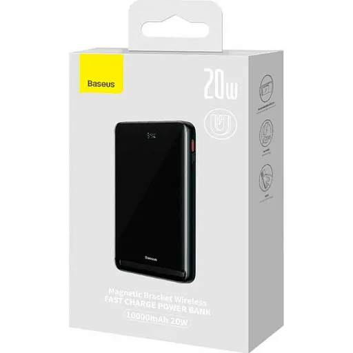 Зовнішній акумулятор Baseus Magnetic Bracket 20W 10000mAh Black PPCX000003 (87017) - фото 10