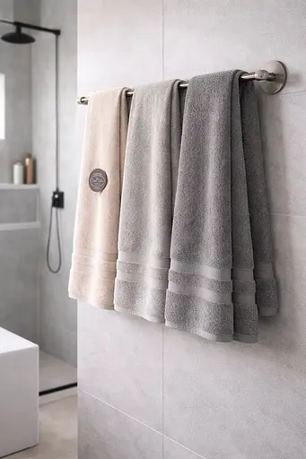 Набір турецьких рушників для ванної 70x140 см 3 шт TC303376189 - фото 3