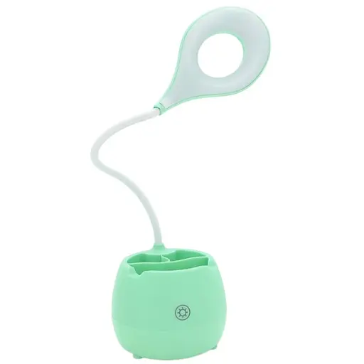 Настільна лампа-органайзер Voltronic SST-813 гнучка 3 режими 4.2V 300mAh microUSB 3 години роботи 42 см 200 г Green Box