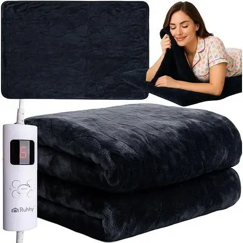 Електричний килимок-ковдра Ruhhy темно сірий 26202 - фото 1