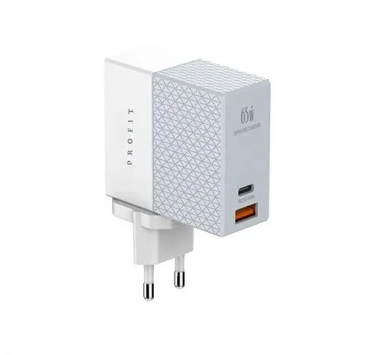 Зарядний пристрій 65 W Profit A2620C PD QC 2 порти USB C + A - фото 1