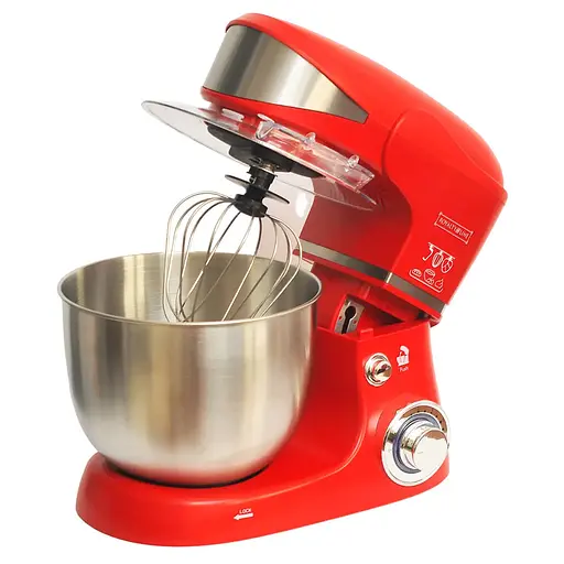 Тестомес-миксер планетарный на 6л. Royalty Line RL - РКМ-1600 Вт. Red