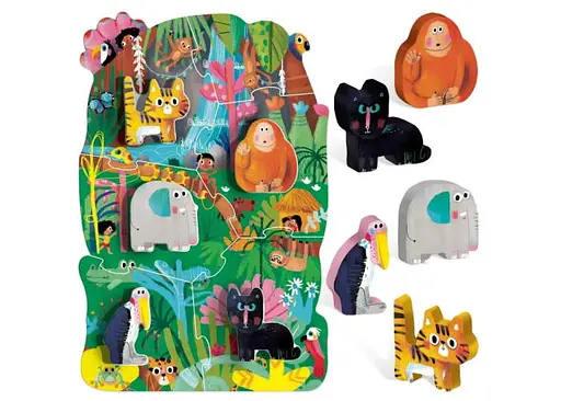 Настільна гра Headu Мій перший пазл Монтессорі. Джунглі (First Puzzle Montessori. The Jungle) (IT22380) - фото 2