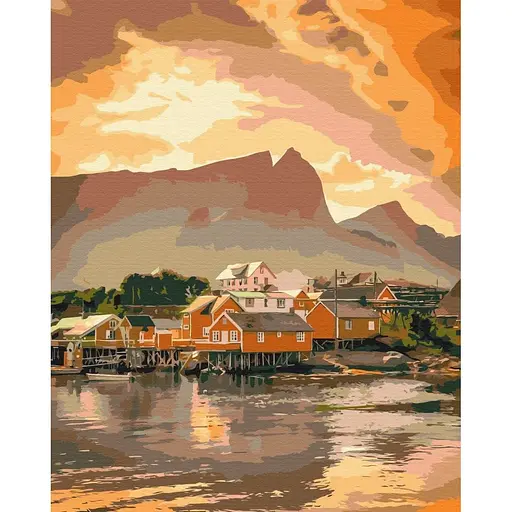 Картина за номерами Затишний захід сонця в Норвегії Brushme 40x50 см різнокольорова 000277979