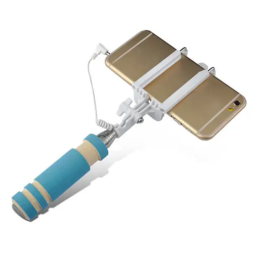 Монопод для селфи с кабелем Mini черный - фото 3