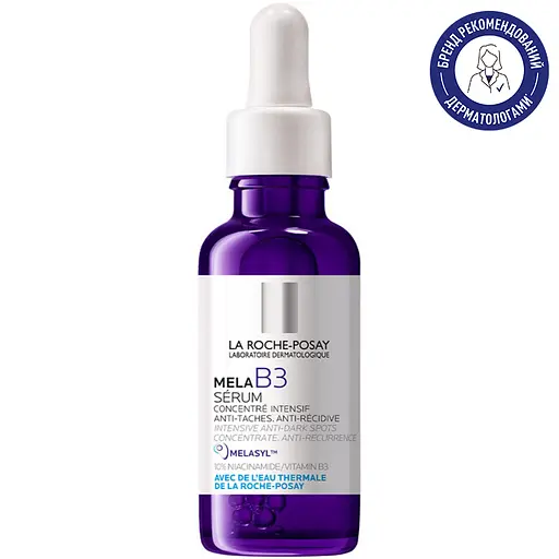 Набор La Roche-Рosay: Интенсивная сыворотка-концентрат Мела В3 против гиперпигментации кожи и для предотвращения ее повторного появления 30 мл + Солнцезащитный легкий корректирующий флюид Anthelios UVmune 400 SPF50+ 50 мл - фото 3